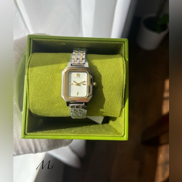 Tory Burch Accessories - Tory Burch mini Robinson two-tone stainless steel bracelet watch